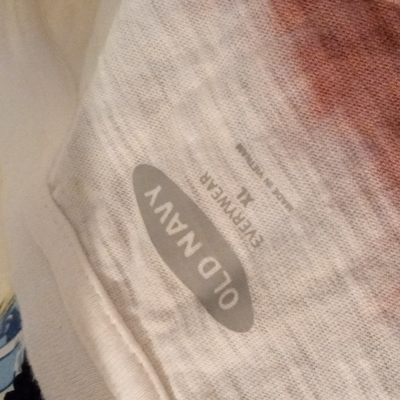 OLD NAVY MUTED PINK & WHITE TYE DYE Style Comfy T-shirt 👕 SZ XL - Picture 7 of 12